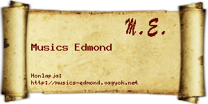 Musics Edmond névjegykártya